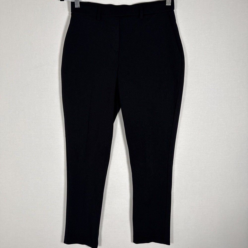 Rachel Zoe Womens Black Ankle Pants Front Pockets Stretchy Office XS